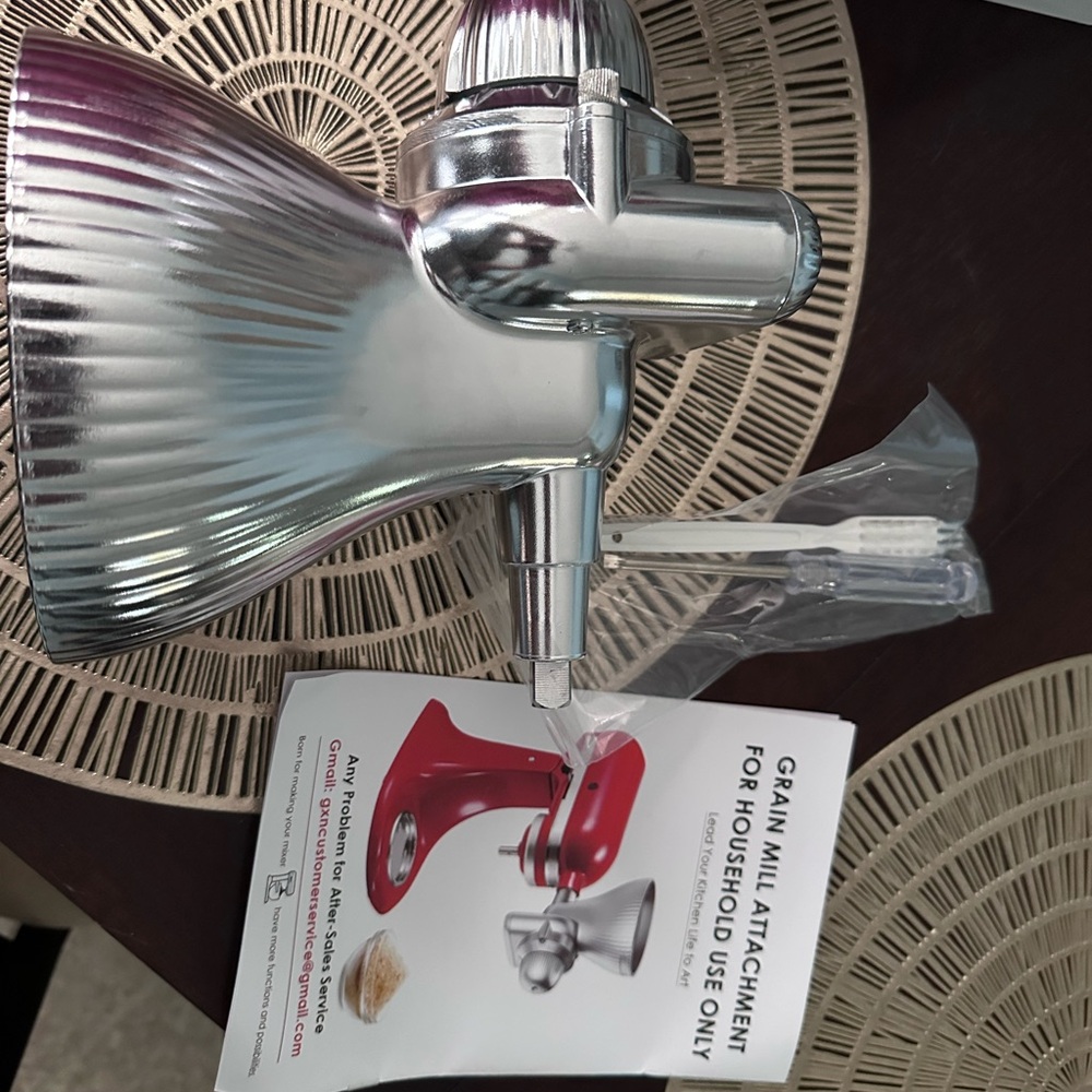 KitchenAid Silver Grain Mill Attachment